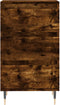 vidaXL - Dressoir - 40x35x70 - cm - bewerkt - hout - gerookt - eikenkleurig