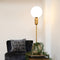 Atmooz - Vloerlamp Eden - Staande Lamp - Stalamp - Woonkamer - Goud Brons en Zwart marmer en Wit glas - Hoogte 165cm - Glas en Metaal