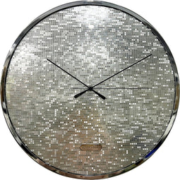 Karlsson Wandklok Disco - Zilver - Ø40cm - Wandklok Scandinavisch