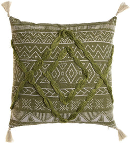Kussen Home ESPRIT Groen Boho 45 x 5 x 45 cm