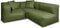 Feel Furniture - Binnen en Buiten bank - Odin - 4 Persoonsbank - Groen - Met Hocker