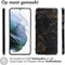 imoshion Hoesje Geschikt voor Samsung Galaxy S21 Hoesje Siliconen - imoshion Design hoesje - Meerkleurig / Black Marble