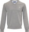 Mario Russo Pullover - Lichtgrijs - Maat L - Italiaanse Schnitt - 85% Katoen Pullover