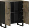 vidaXL - Dressoir - 60x33x75 - cm - massief - mangohout - zwart
