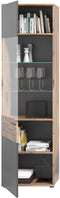 Furnilux Mason - Vitrinekast - Deels open deels dichte kast - Eiken - 37x57x200cm