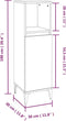 vidaXL - Badkamerkast - 30x30x100 - cm - bewerkt - hout - sonoma - eikenkleurig