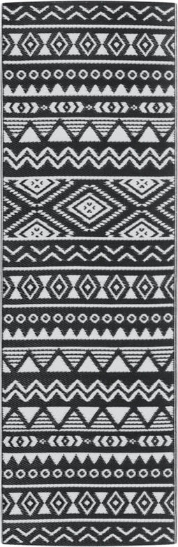 vidaXL - Buitenkleed - ARAKIL - 80x250 - cm - polypropeen - zwart