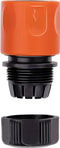 BLACK+DECKER Tuinslangkoppelingen - Set van 4 - 2x Waterstop Tussenstuk - Zwart Oranje (set van 4)