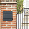 Songmics Wandbrievenbus - 37 x 10,5 x 37 cm - Krantenhouder Slot - Antraciet