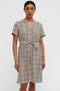 Object - OBJSELINE S/S SHIRT DRESS NOOS - Geweven jurk met tailleband - Sandshell Black Dots