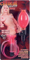 Clitoral Vibrating Pump Clear Hot Pink - Vaginapomp