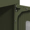 vidaXL - Hoge - kast - 68x39x123 - cm - staal - olijfgroen