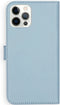 Selencia iPhone 12 Pro / 12 - Echt Lederen Bookcase - 3 Pashouders - Air Blue
