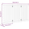 vidaXL - Hondenhek - inklapbaar - 3 - panelen - 150 - cm - populierenhout - zwart