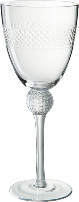 J-Line wijnglas Ets - glas - transparant - 4 stuks