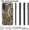 iMoshion Hoesje Geschikt voor Samsung Galaxy A34 (5G) Hoesje Siliconen - iMoshion Design hoesje - Zwart / Golden Leaves