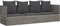 vidaXL - Loungebed - met - kussens - poly - rattan - grijs