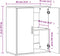 vidaXL - Dressoir - 60x31x70 - cm - bewerkt - hout - gerookt - eikenkleurig