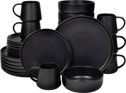 Deleca Kyoto - Serviesset 6 Persoons - 6x Koffiekopjes 370 ml 6x Schaaltjes 6x Grote Borden 6x Kleine Borden