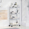 vidaXL - Opbergtrolley - 4-laags - 37x28x95 - cm - acryl - transparant