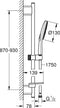 GROHE Rainshower SmartActive 130 - Glijstangset 90 cm met zeepschaal - Chroom