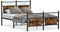 vidaXL - Bedframe - zonder - matras - hout - gerookt - eikenkleurig - 120x190 - cm
