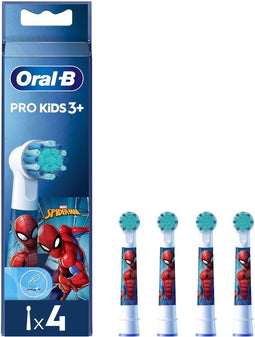 Oral-B Pro Kids - Opzetborstels Spider-Man - Zacht voor kinderen - (4 stuks)