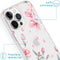 iMoshion Hoesje Geschikt voor iPhone 13 Pro Max Hoesje Siliconen - iMoshion Design hoesje - Roze / Transparant / Blossom Watercolor