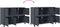 vidaXL - Dressoir - 100,5x39x72 - cm - staal - antracietkleurig