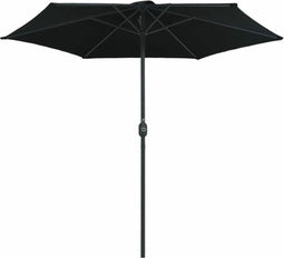 vidaXL - Parasol - met - aluminium - paal - 270x246 - cm - zwart