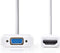 Nedis HDMI Kabel - HDMI Male naar VGA Female 15p - 1080p - 0.20 m - Wit