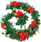 vidaXL - Kerstslinger - met - LED-lampjes - 2,7 - m - PVC - groen