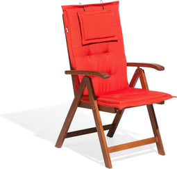 TOSCANA - Tuinstoel - Donkere houtkleur - Polyester