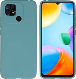 iMoshion Hoesje Geschikt voor Xiaomi Redmi 10C Hoesje Siliconen - iMoshion Color Backcover - Donkergroen