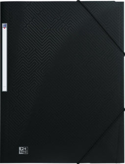 Elastomap Elba Urban A4 3 kleppen PP zwart - 10 stuks