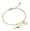 Esprit Amory - Armband - 5 letterhangers met Love - Goudkleurig