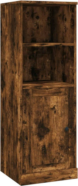 vidaXL - Hoge - kast - 36x35,5x103,5 - cm - bewerkt - hout - gerookt - eikenkleurig