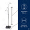 Lumiz Terras Standaard - Solar Tuinverlichting - Tuinverlichting op zonne energie - Hanglamp - Decoratie - Tuinlampjes - Tuinverlichting op zonneenergie - Zwart Metaal - 192 cm
