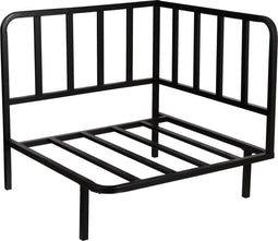 Mica Decorations Celo - Hoekelement Loungebank - Modern zwart metaal - 83x83x78 cm