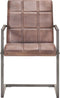 vidaXL - Eetkamerstoelen - 2 - st - echt - leer - verweerd - bruin