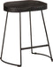 vidaXL - Barkrukken - 2 - st - zwart - 46x38x52 - cm - massief - mangohout