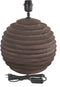PTMD Roven Brown Mango Wood Ribbed Table Lamp Base