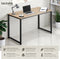 tectake® Flint - Bureau - Houten bureaublad - Industrieel design - Zwart metalen frame - Afmetingen 120 x 59 x 76,5 cm