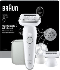 Braun Silk·épil 9 - Wet & Dry Epilator - 40 MicroGrip pincetten - Zilver