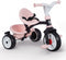 Smoby Baby Driver Plus - Driewieler - Veiligheidsharnas - Roze