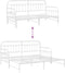 vidaXL - Ligbedframe - met - Uittrekbed - Wit - 90x200 - cm - Staal