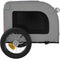 vidaXL - Hondenfietstrailer - oxford - stof - en - ijzer - rood - en - grijs