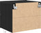 vidaXL - Nachttafel - met - LED - Wandmontage - Zwart - Eiken - 50x39x41 - cm