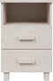vidaXL - Nachtkastje - HAMAR - 40x35x62 - cm - massief - grenenhout - wit