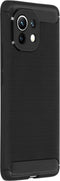 Hoesje Siliconen Geschikt voor Xiaomi Mi 11 - Brushed Backcover - Zwart